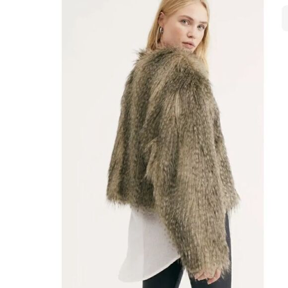 Free people unwritten Faux Fur Jacket Size XS - Picture 4 of 10